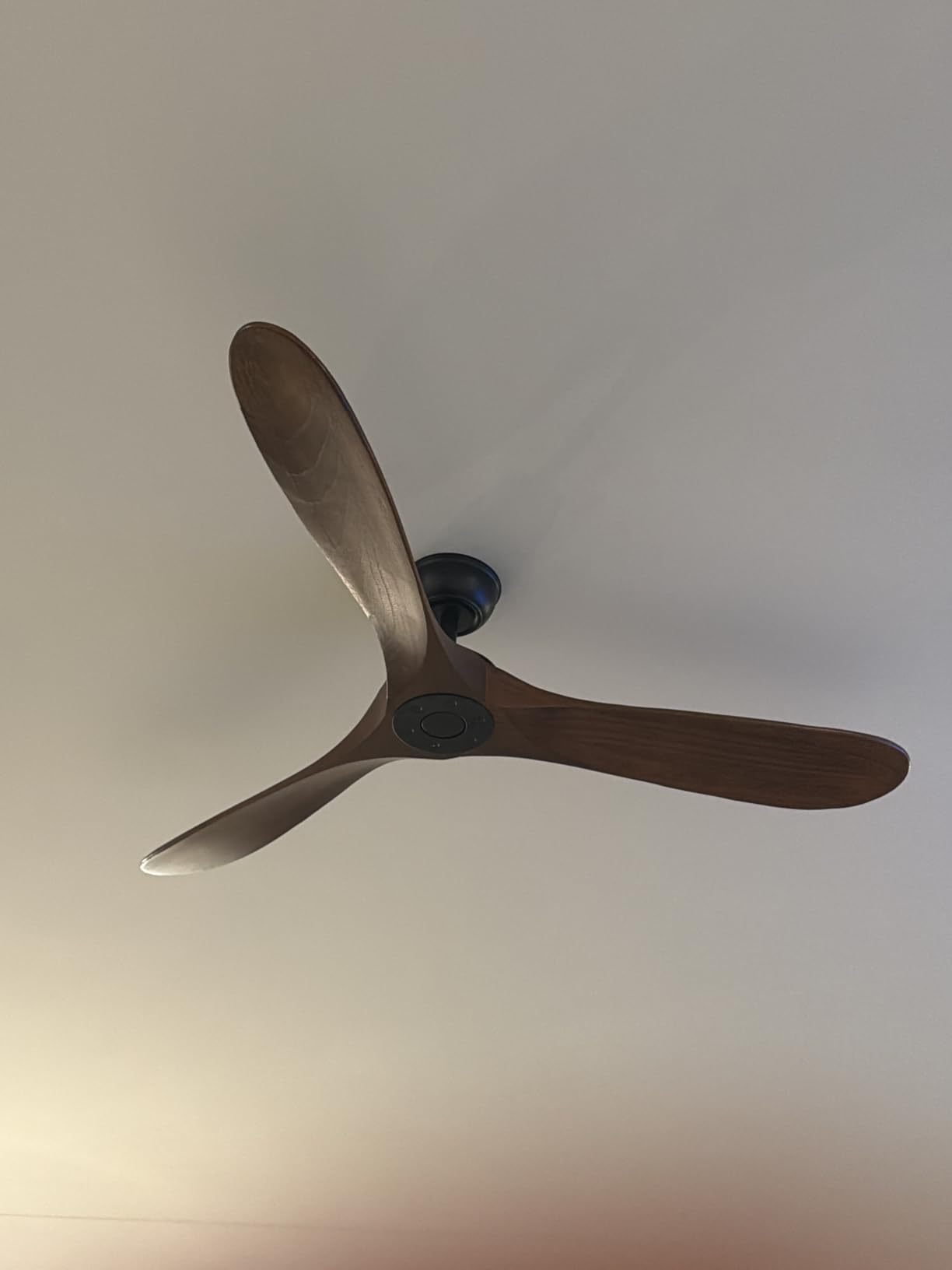 Ceiling Fans No Light, 84 Inch Extra Large Ceiling Fan with Remote, 3 Wood Blades DC Motor, High CFM,Propeller Outdoor Ceiling Fan for Patios Bedroom,Deep Walnut customer photo 2