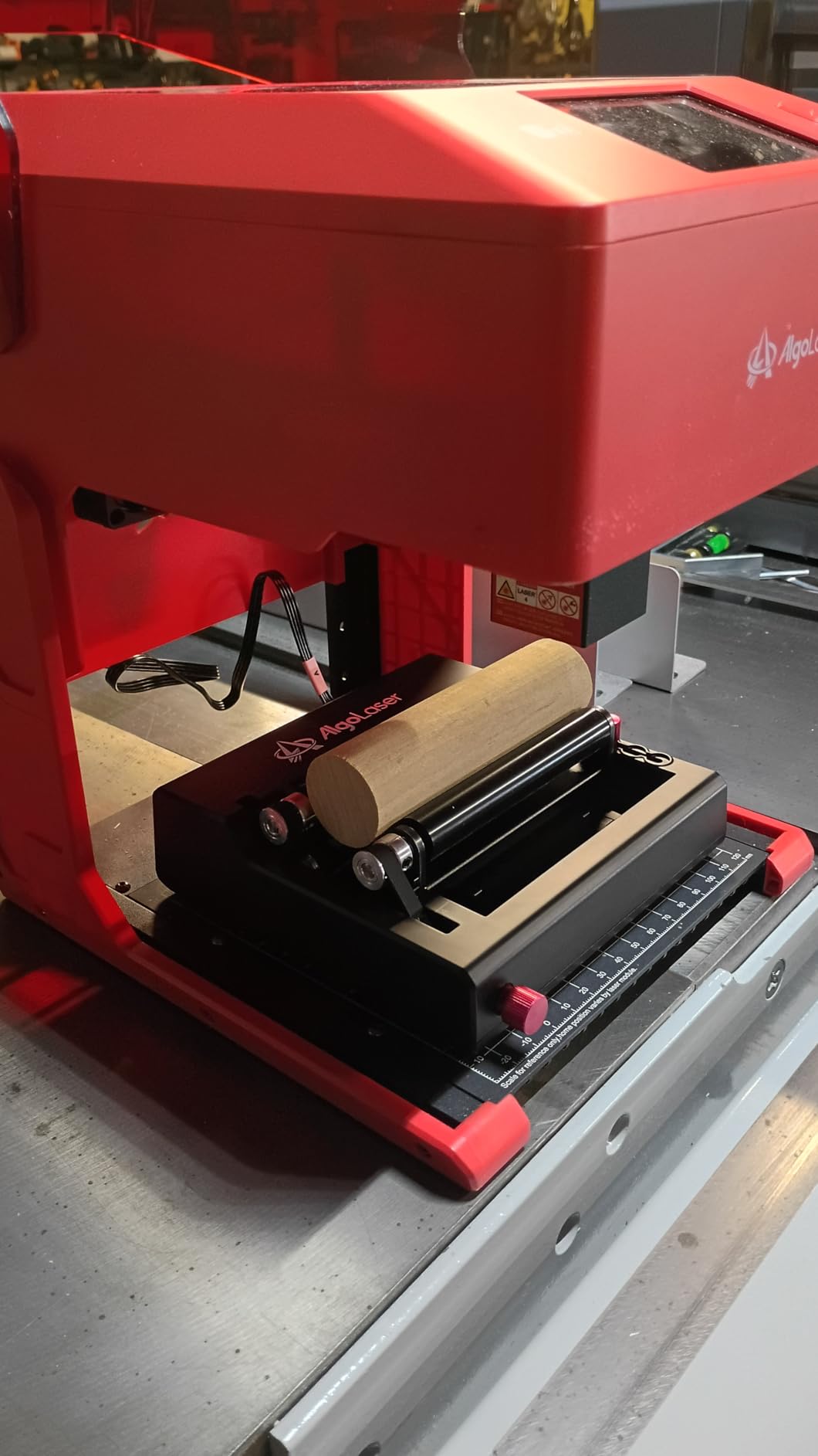 AlgoLaser 4-in-1 Y-axis Rotary Roller and Rotary Chuck for Engraving(Not applicable to PIXI),180° Adjustable Jaw Chuck, for Tumblers, Bottles, Rings and Cylinders, Compatible with Most Laser Engravers customer photo 1
