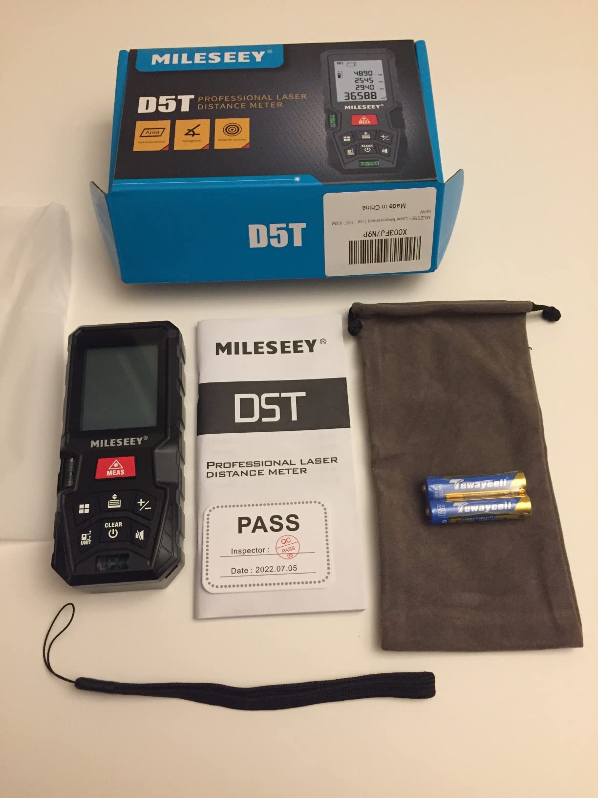 MILESEEY P9 Outdoor Laser Measuring Tool, 985ft Professional Laser Distance Meter for Construction, 4X HD Zoom & 3