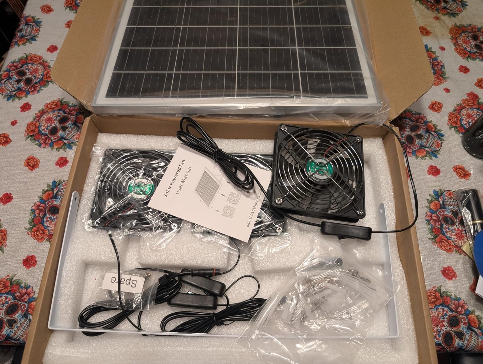 Solar Greenhouse Fan 3 Kit, 30W Large Solar Powered Exhaust and Intake Fan Outdoor Waterproof, Strong Airflow, 16.5ft Cord, for Chicken Coop Shed Air Ventilation and Circulation, No Battery customer photo 1