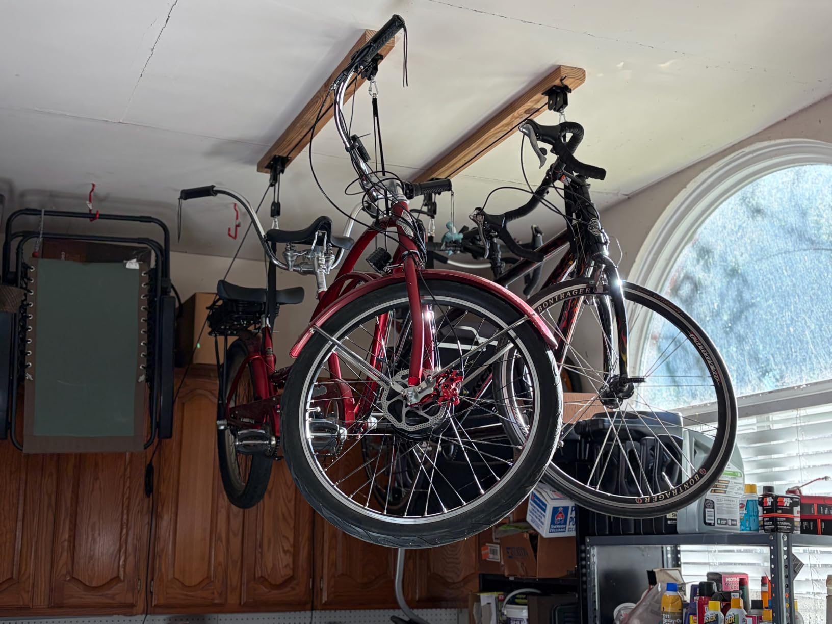 TRUSOON 2-Pack Bike Hoist, Heavy Duty Ebike Pulley System for Garage, 85lb customer photo 2