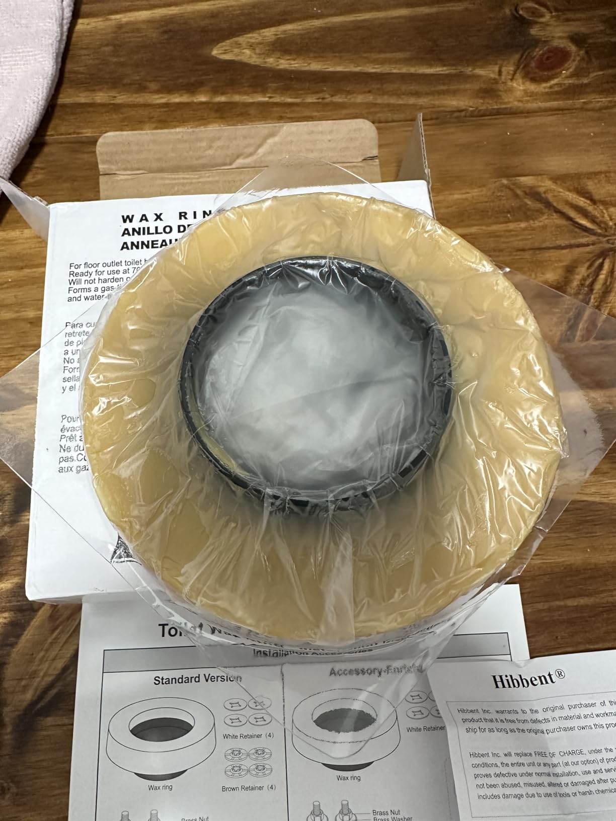 Hibbent Extra Thick Toilet Wax Ring Replacement Kit, Wax Ring for Toilet customer photo 1