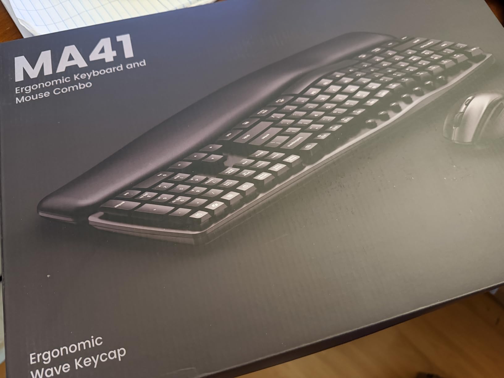 SABLUTE Wireless Keyboard and Mouse Combo, Ergonomic Wave, 30dB Quiet, MA41 customer photo 2