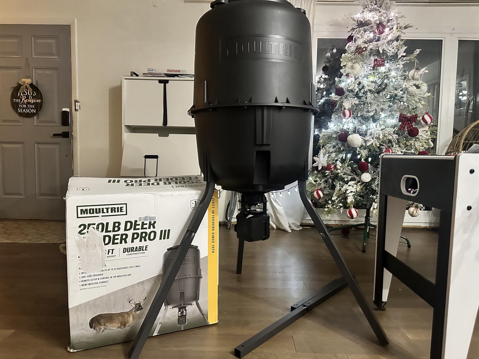 Moultrie 250 Lb Pro Hunter III Tripod Feeder - Bluetooth App Control customer photo 1