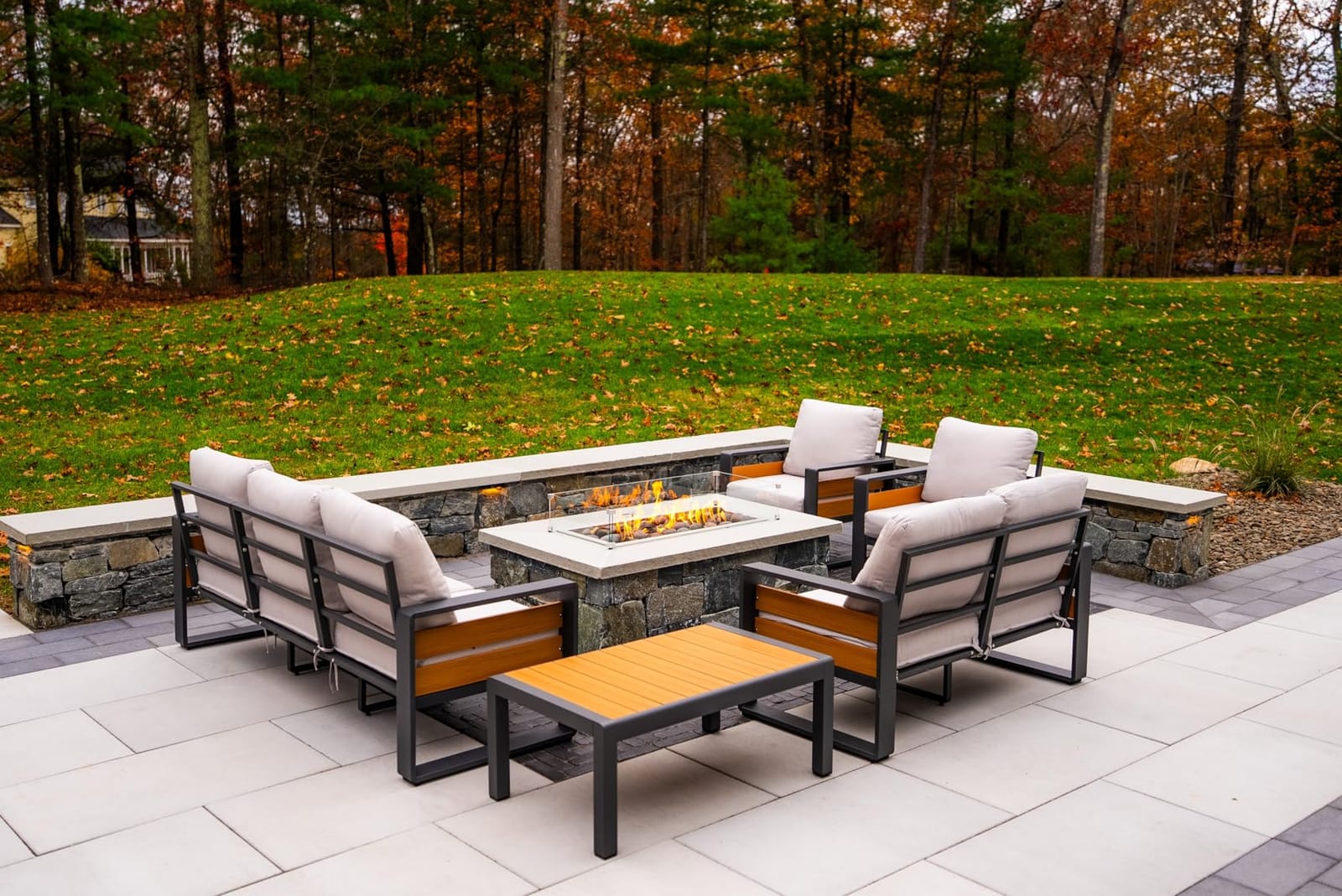 ZANDOR Aluminum Outdoor Patio Furniture Set with Table,7 Seat,Dark Gray customer photo 1