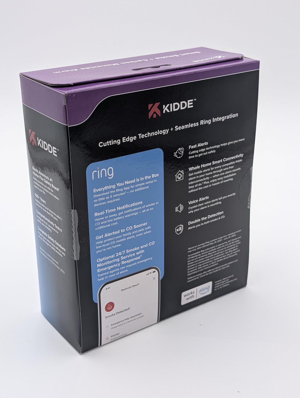 Kidde Smart Smoke & CO Detector with Ring, AA Battery, RGCUDR-RW customer photo 1