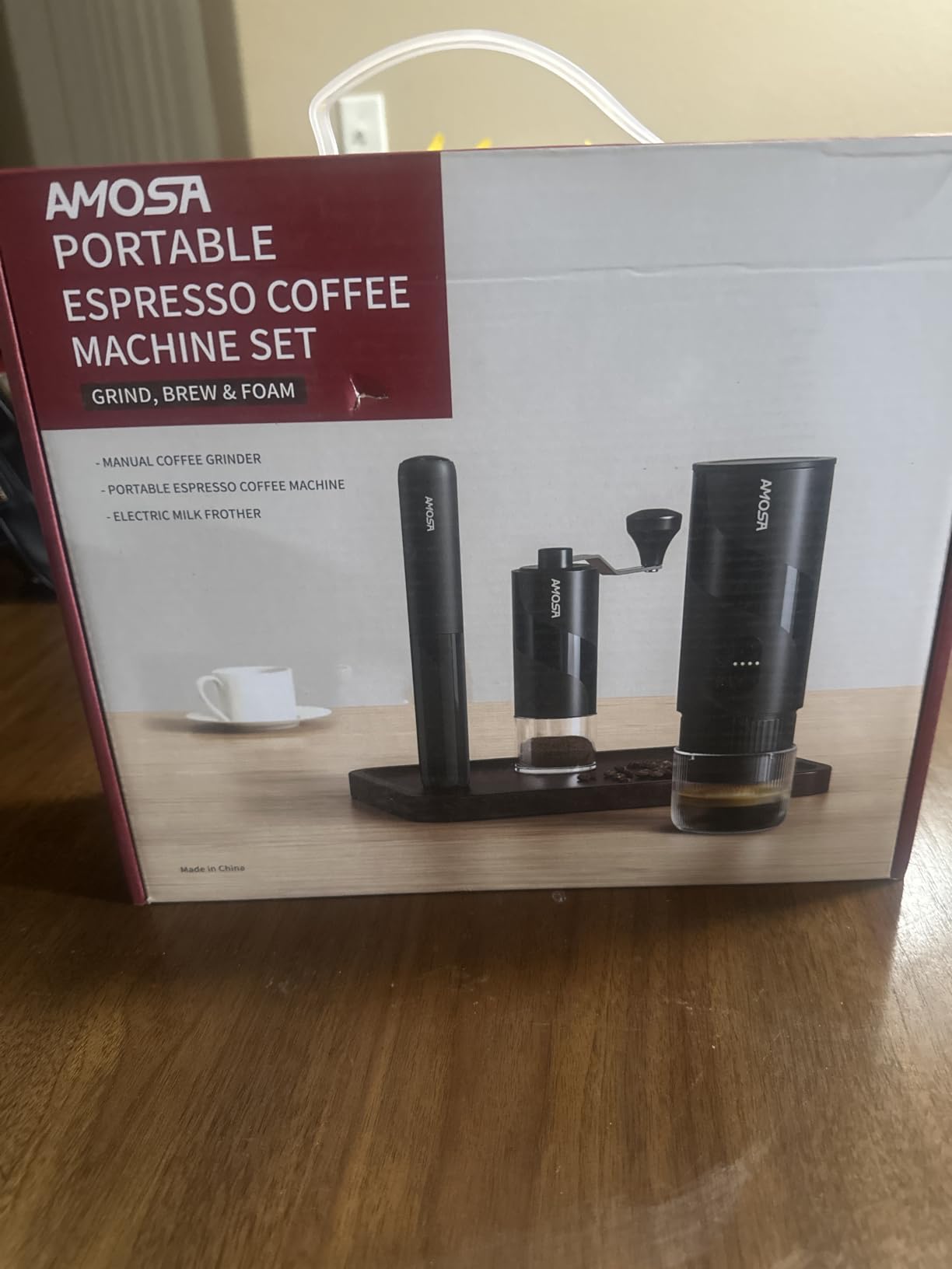 All in 1 Portable Electric Espresso Machine & Coffee Grinder & Milk Frother customer photo 1