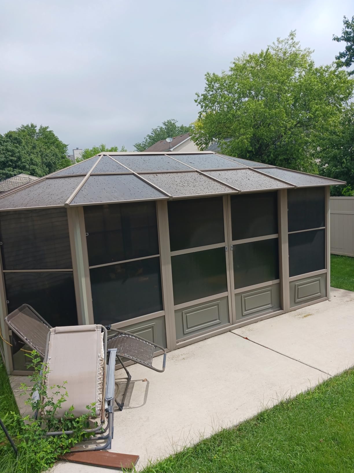 PURPLE LEAF Sunroom 10' x 13' Double Roof Enclosed Gazebo, Sliding Doors customer photo 1