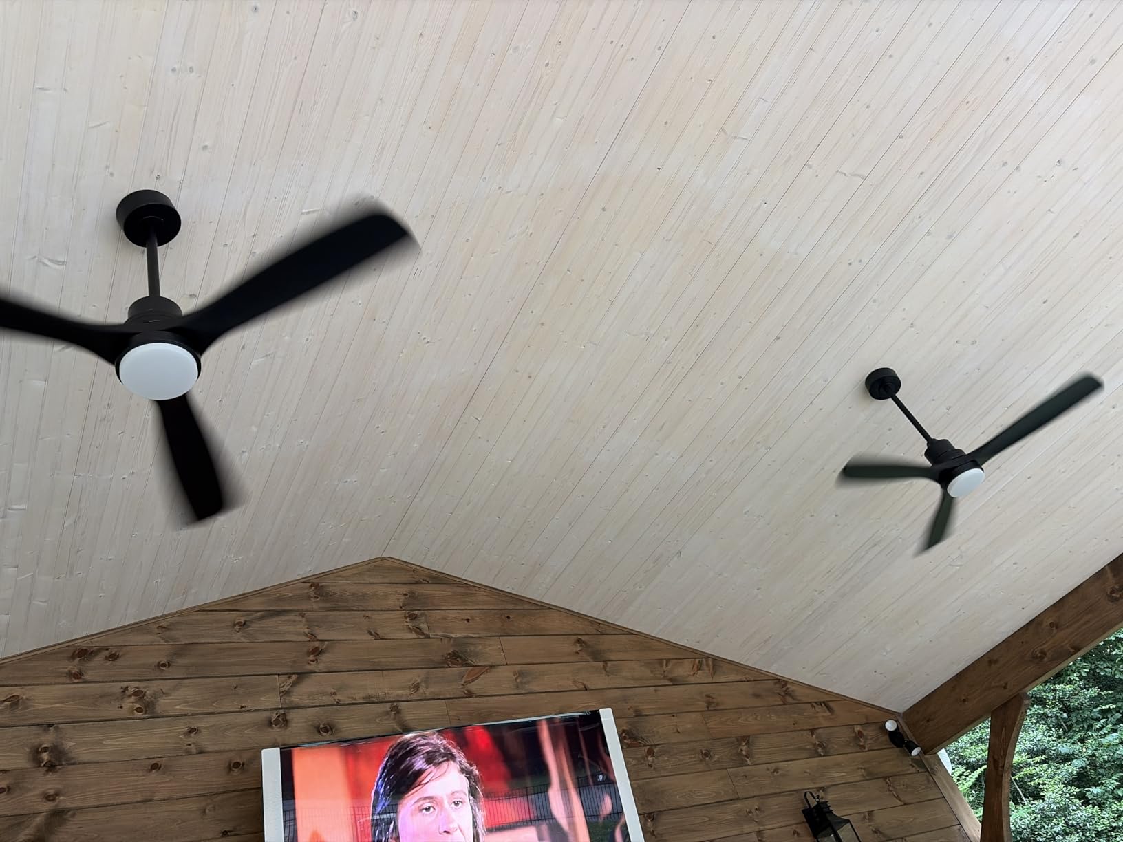 72 Inch Ceiling Fans with Lights and Remote, 3 Solid Wood Blades Large Fan customer photo 1