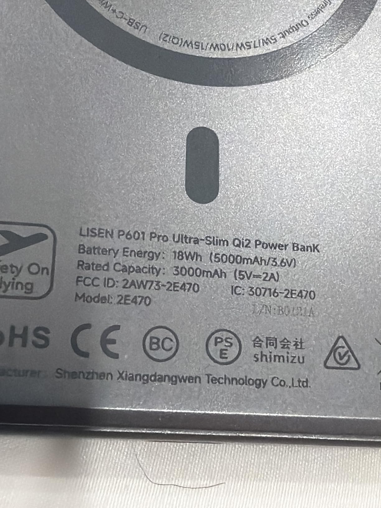 LISEN 0.3'' Ultra Slim [Qi2 15W] for MagSafe Battery Pack Power Bank, QI2 Certified 5000mAh Wireless Portable Charger,Travel Magnetic Power Bank for iPhone 17 Pro Max Plus Air 16 15 14 13 12 customer photo 1