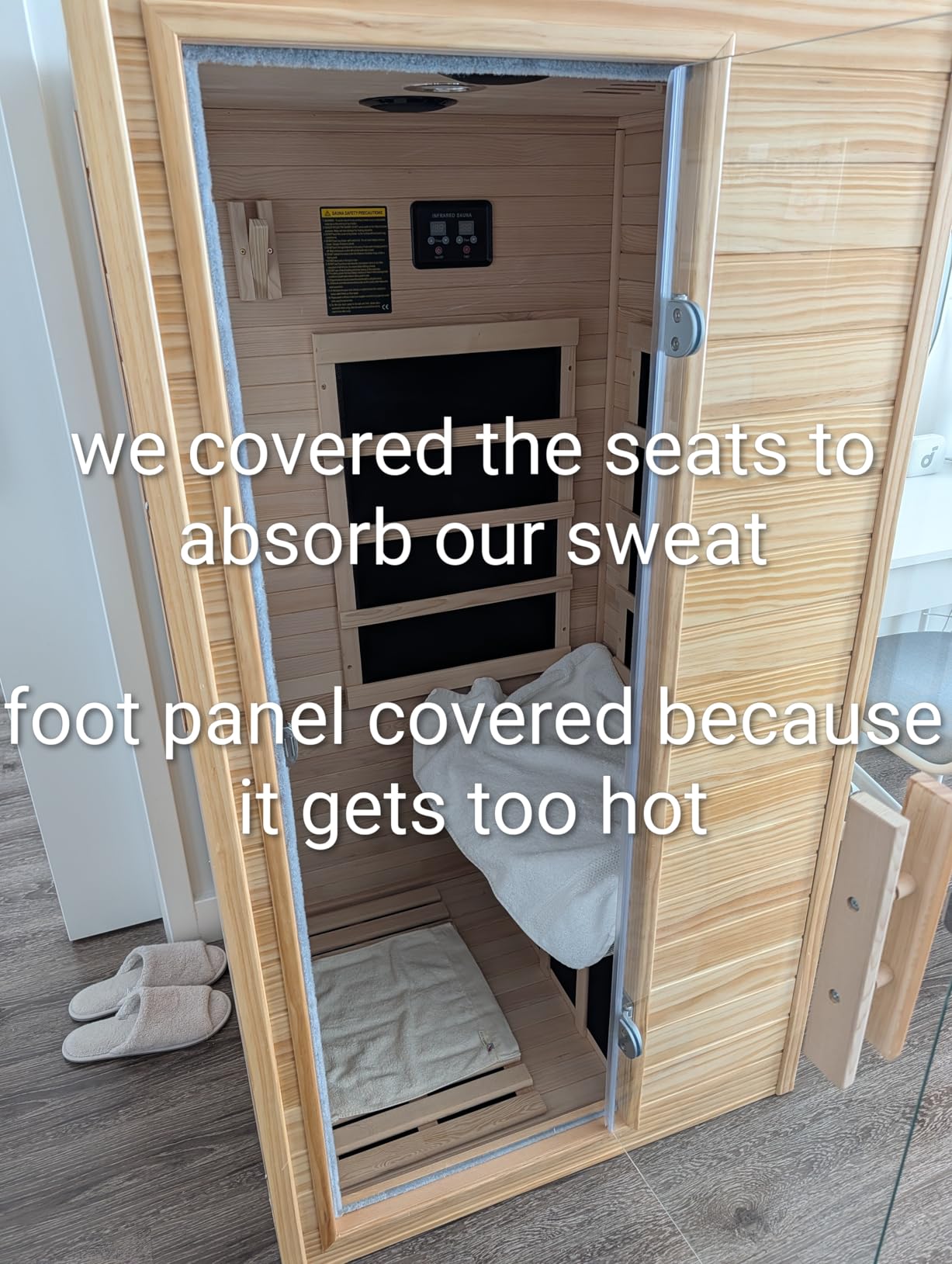 1350W Far Infrared Sauna Room for Home, Low EMF Fast Heating Canadian Hemlock Wood Sauna,Color Changing Sauna Light, Bluetooth Speakers, Modular Design customer photo 2