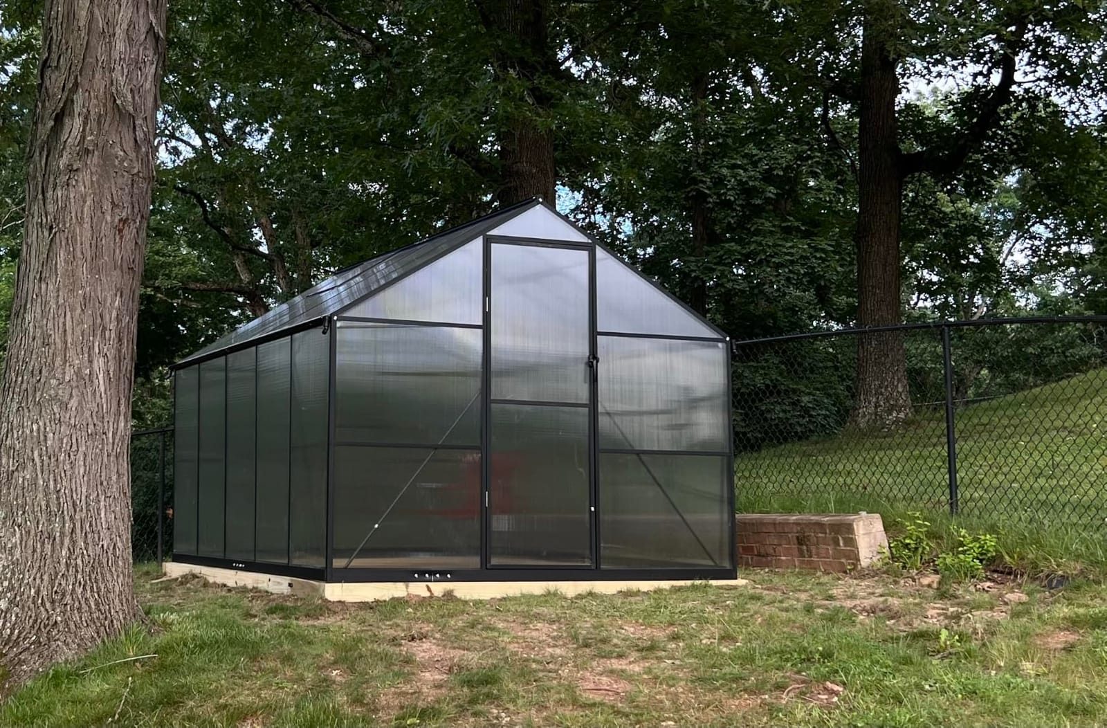 Jocisland 8x10 FT Walk-in Polycarbonate Greenhouse with 2 Top Windows customer photo 2