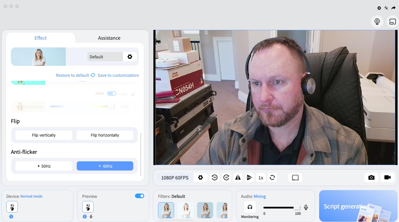 EMEET S600L 4K Webcam for Streaming with Ring Light, 1/2