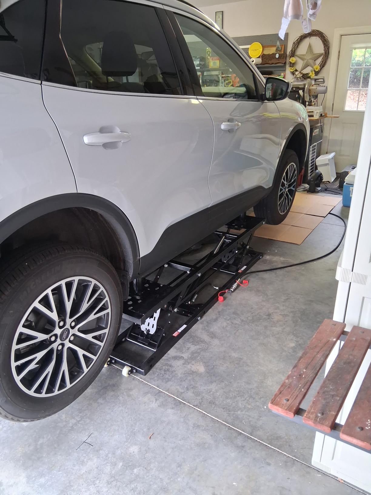 7000 LBS Portable Car Lift with Extension Plates, Black customer photo 1