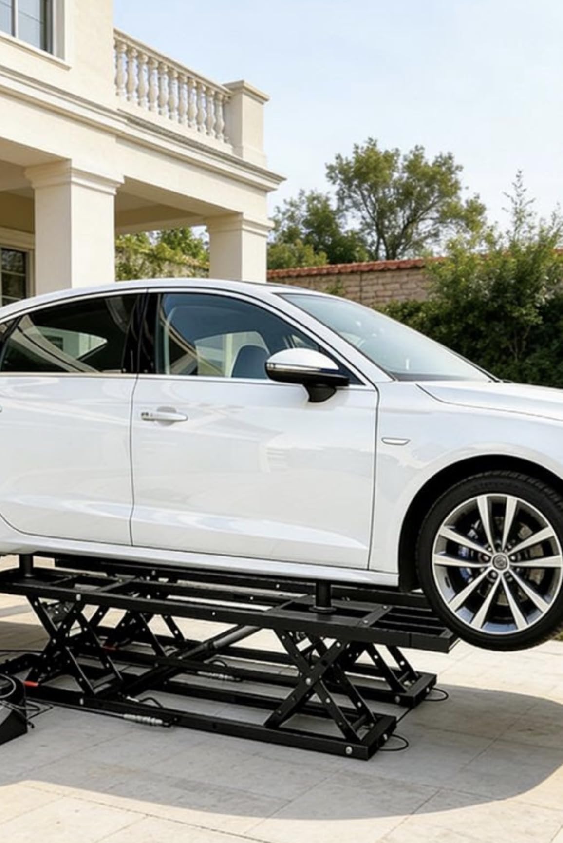 7000 LBS Portable Car Lift with Extension Plates, Black customer photo 2