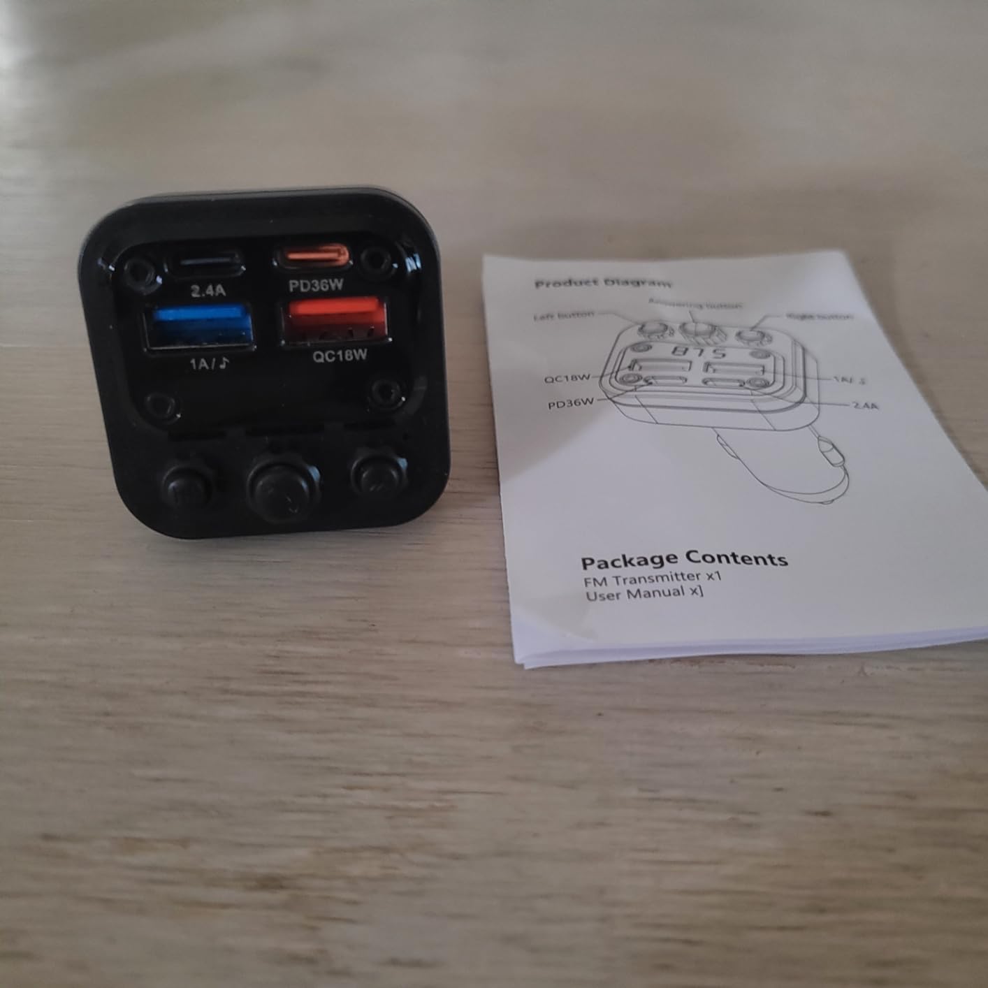 Bluetooth Fm Transmitter for Car, Fast Charging, Blue Tooth 5.4 Car Charger customer photo 1