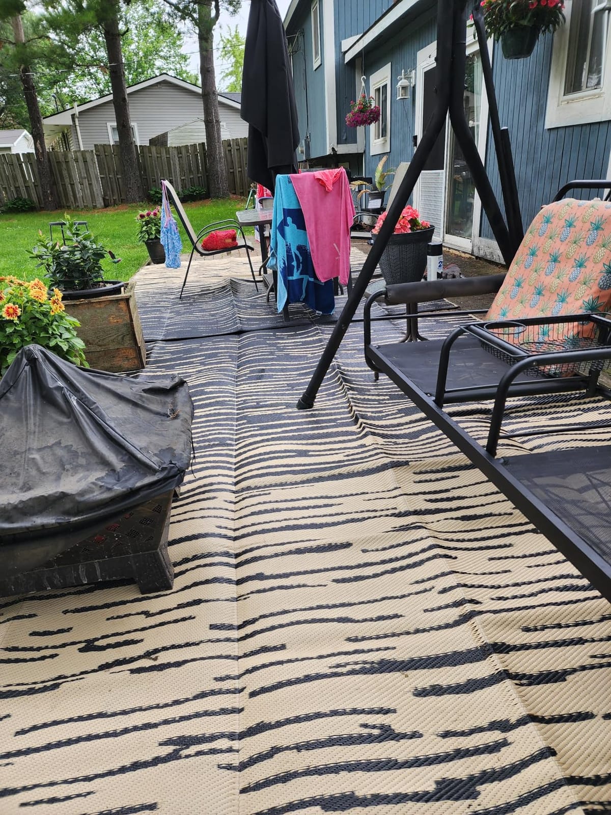 Garvee 9x18 Outdoor Rug Waterproof Camping Rugs for Outside Your RV, Brown customer photo 2