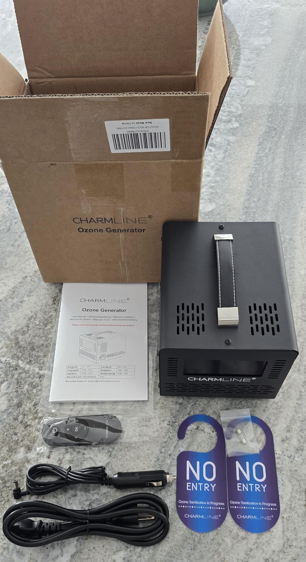 Charmline Smart Ozone Generator for Car 12V and Home 120V, 60,000mg/h Ozone Machine with Remote Control, Ionizer & Deodorizer for Car, RV, Home, Smoke, Pets, Basement & Commercial Use customer photo 2