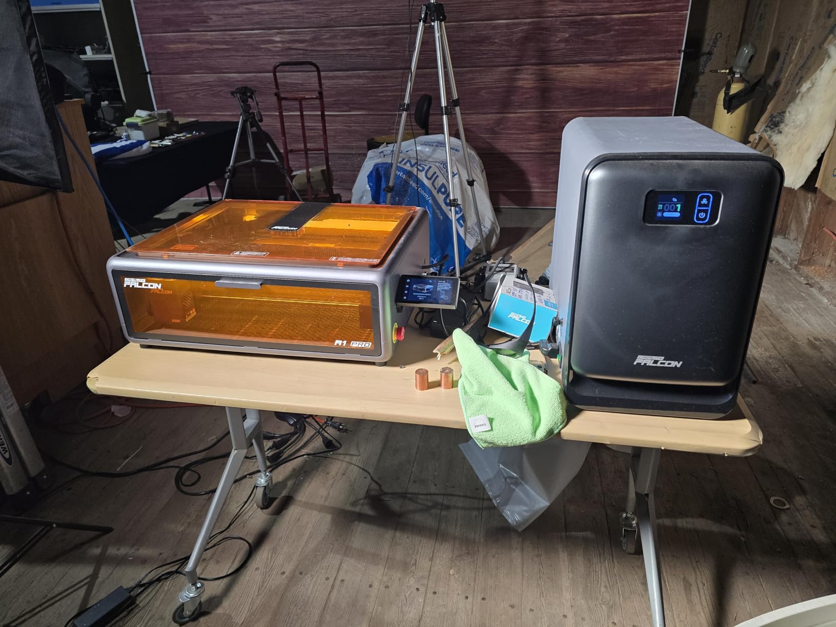 Creality Falcon AP1 Mini Smoke Purifier for A1 series Laser Engraver, 174m³/h High Airflow, HEPA & Activated Carbon Filter, 99.9% Smoke & Odor Removal, Quiet 56dB, Compact Desktop Fume Extractor customer photo 2
