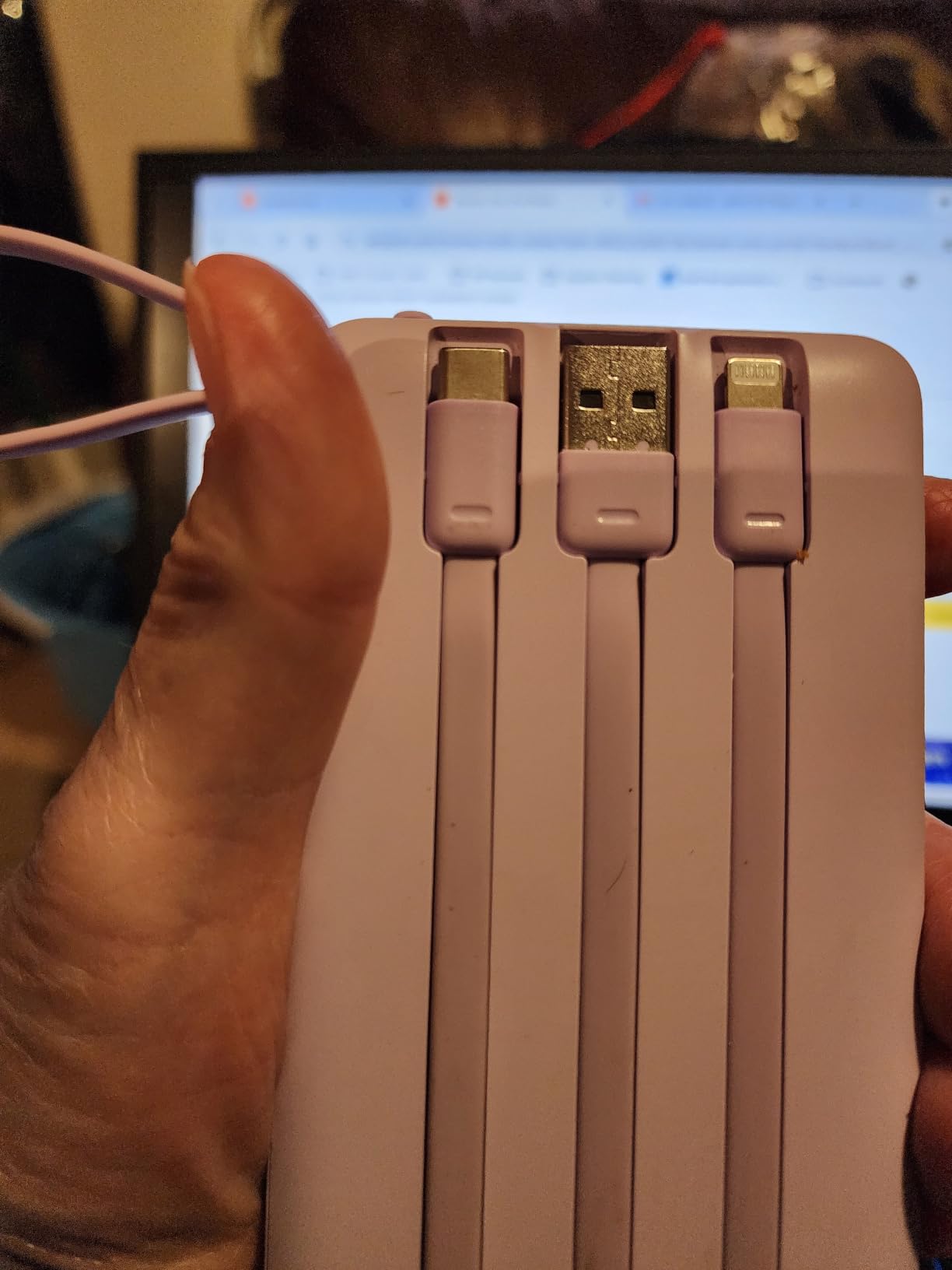 VRURC Portable Charger 4-Built-in-Cables 20000mAh Fast Charging Power Bank customer photo 1