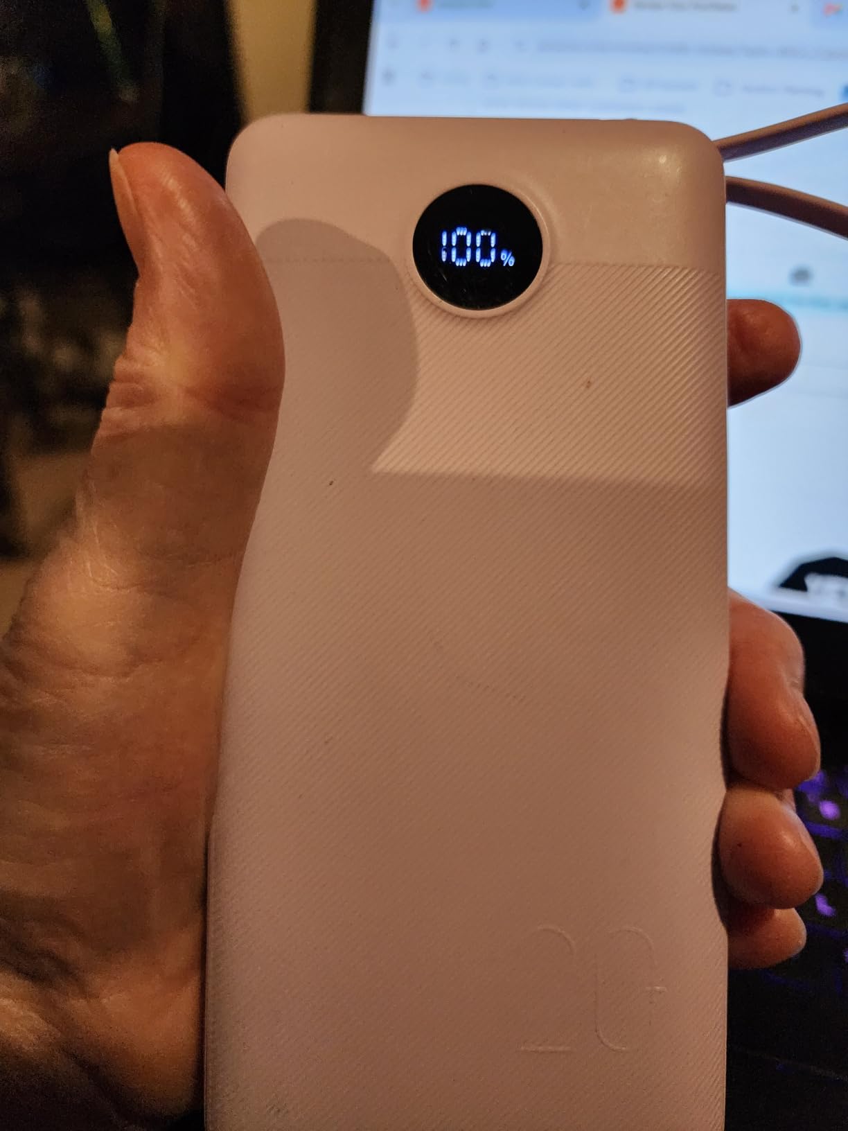 VRURC Portable Charger 4-Built-in-Cables 20000mAh Fast Charging Power Bank customer photo 2