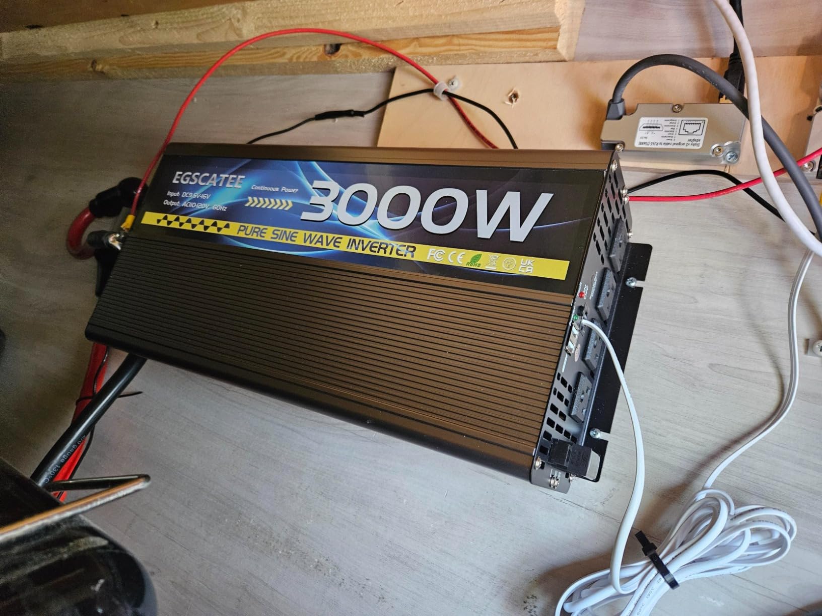 3000W Pure Sine Wave Inverter 12V DC to 110V/120V AC for Solar Off-Grid customer photo 2