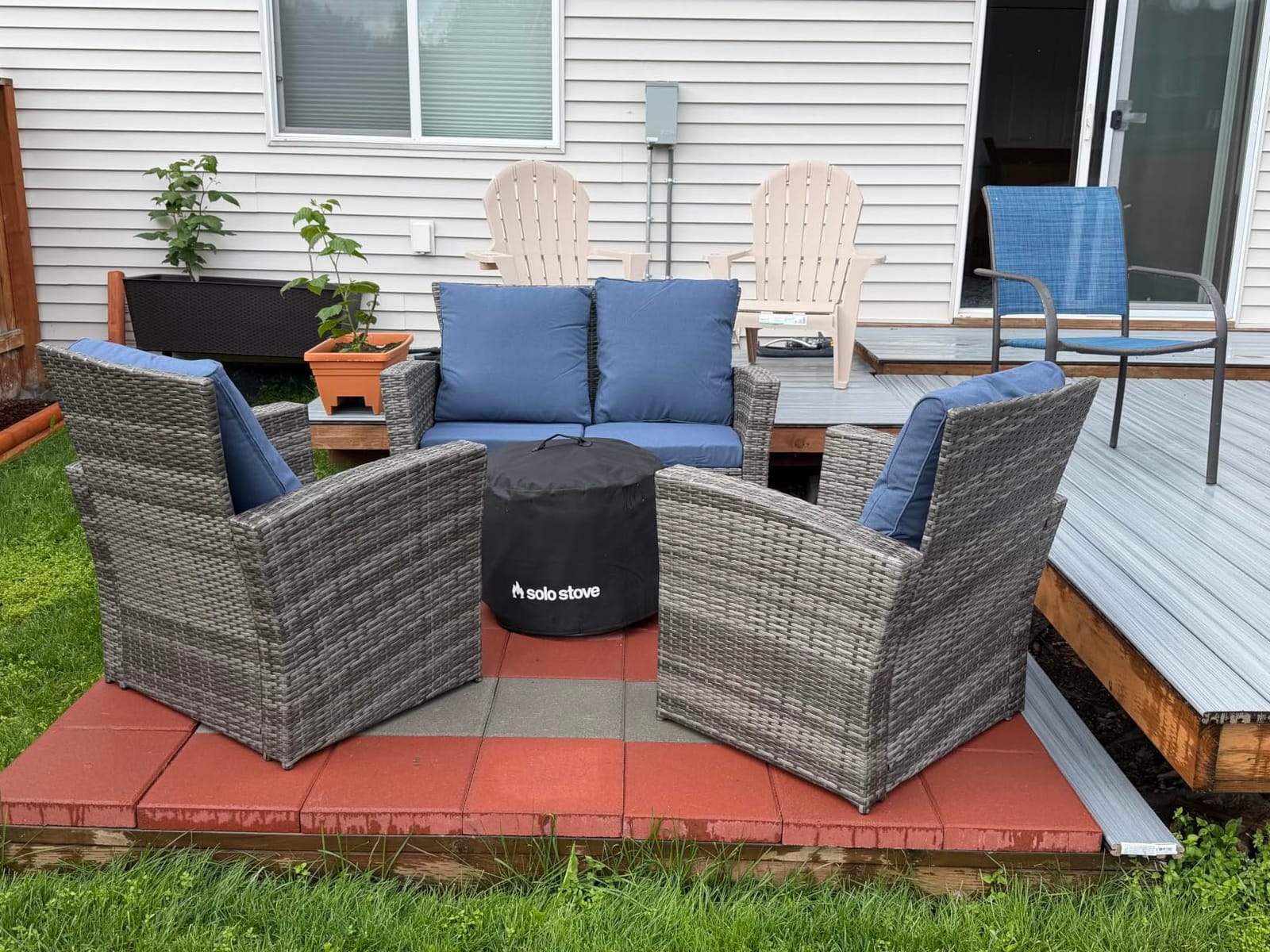 Wisteria Lane 4 Piece Outdoor Wicker Patio Furniture Set for All Weather customer photo 1