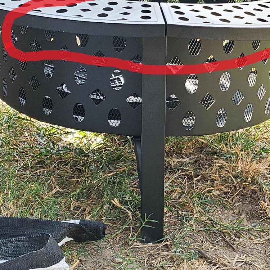OutVue 42 Inch Smokeless Fire Pit with 2 Grills, Large Firepits for Outside customer photo 2