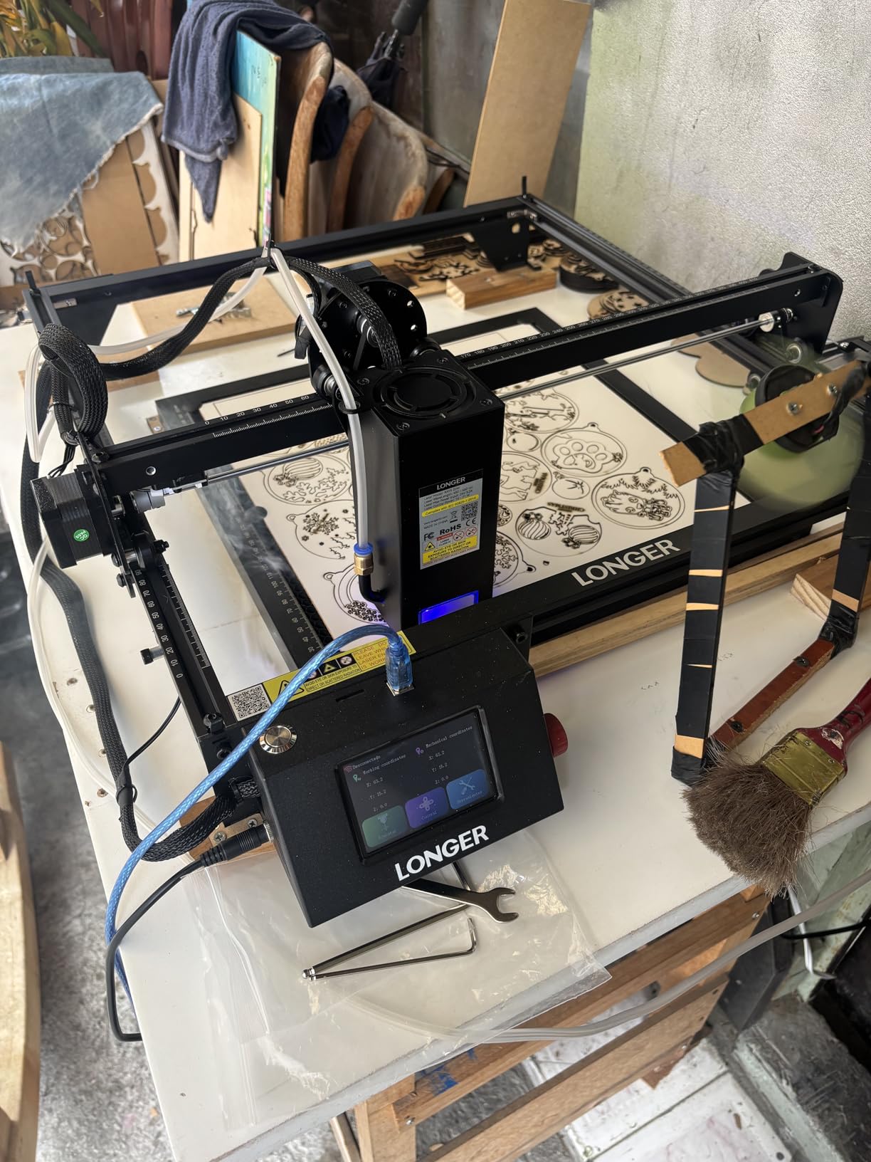 Longer Ray5 20W Laser Engraver with Air Assist Kit,Multifunctional Rotary Roller Kit,DIY CNC Laser Cutter Tool for Metal Glass Wood,Engraving Speed to 24,000 mm/min customer photo 1