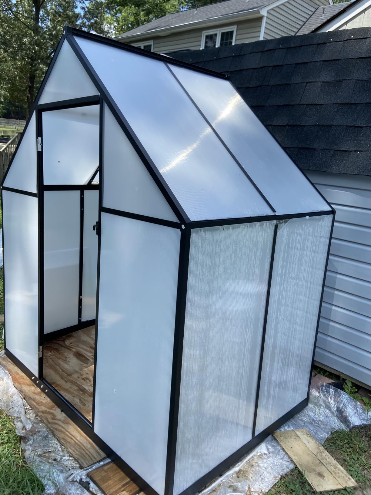 10x12 FT Greenhouse with Hygrometer, Windproof UV Protection Green Houses customer photo 2