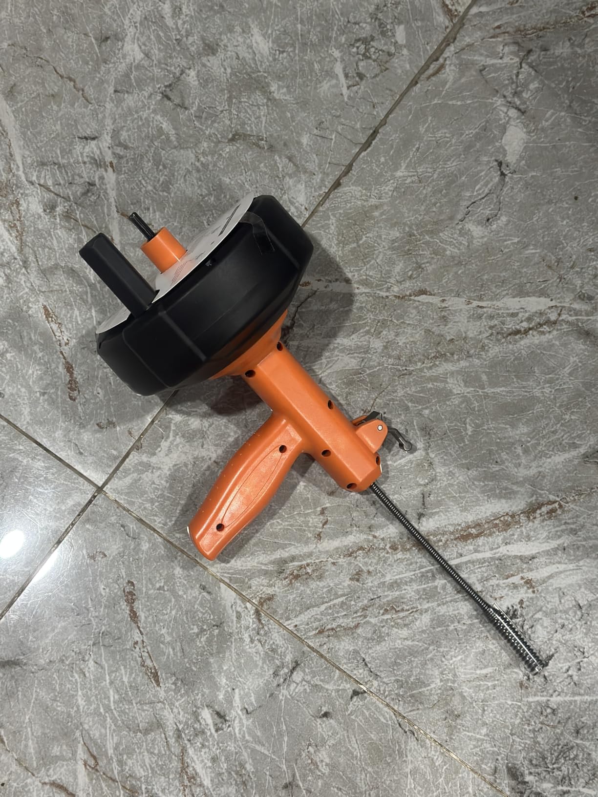 Drain Snake, Auto Feed Drain Auger with Drill Attachment, 25 Feet Plumbing Snake Flexible Hair Drain Clog Remover for Kitchen, Bathrom and Shower Sink with Gloves customer photo 1