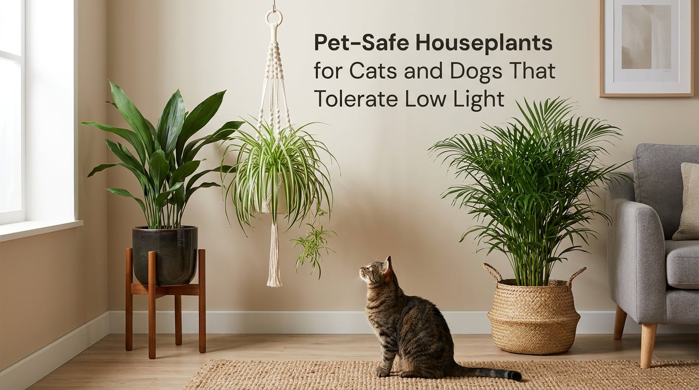 Pet-Safe Houseplants for Cats and Dogs That Tolerate Low Light