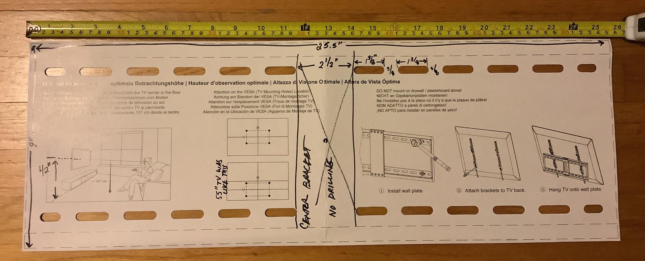 Mounting Dream Tilting TV Wall Mount for Most 37-90 Inch TVs up to 132lbs customer photo 1