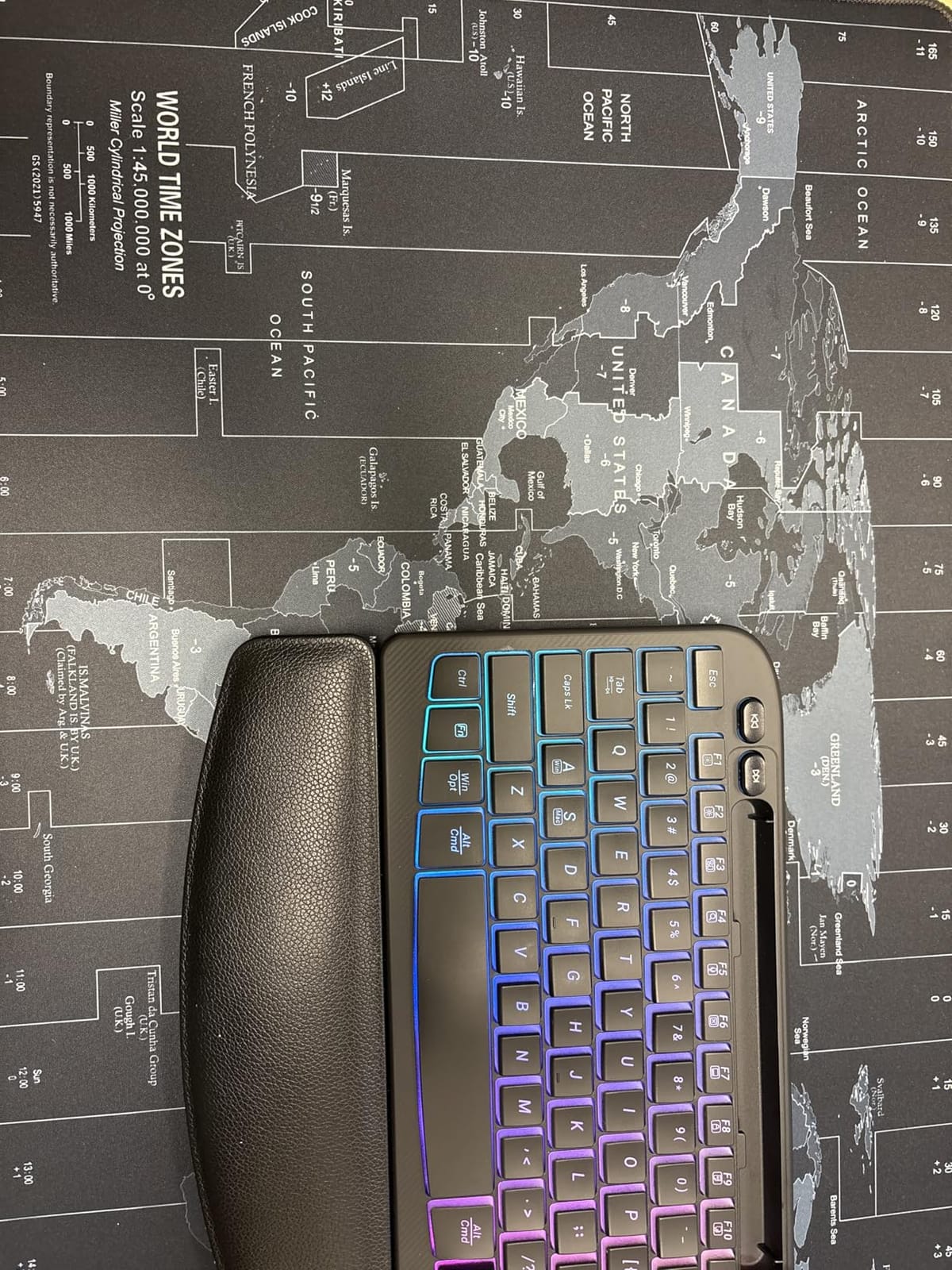 JIALONG Large Gaming Mouse Pad, Extended XXL Desk Mat 35.4×15.7 Inches Map customer photo 2