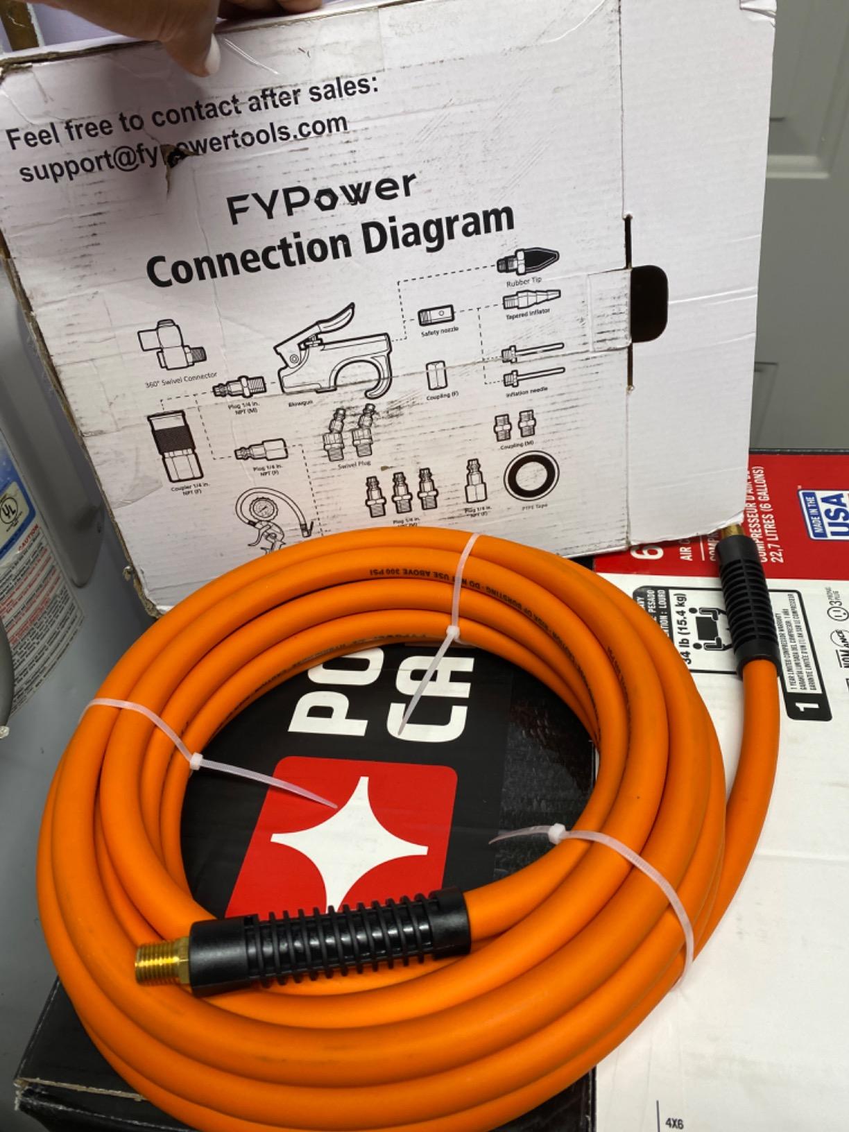 22 Pieces Air Compressor Accessories Kit with 25ft Hybrid Air Hose customer photo 1