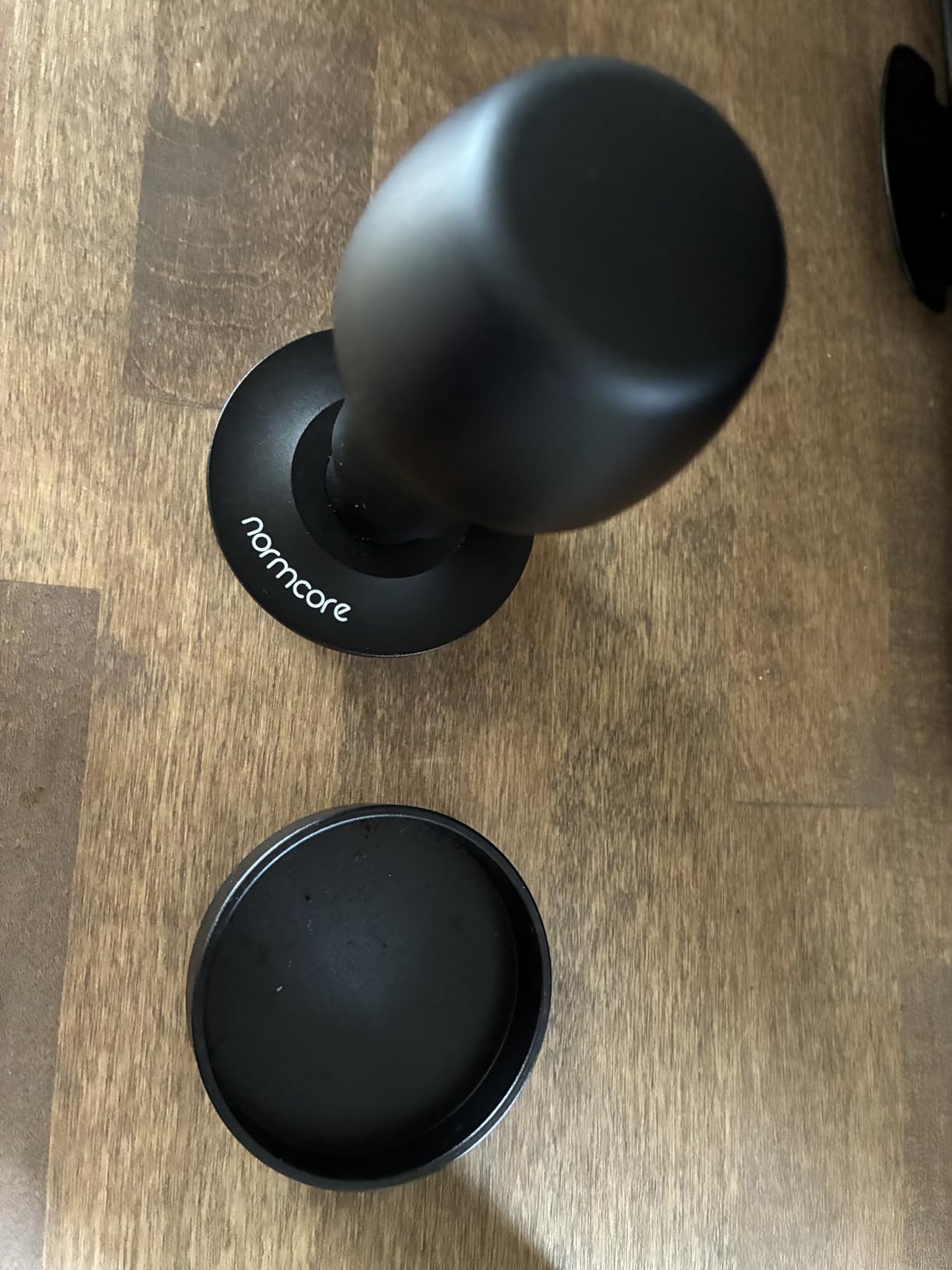 Normcore V4 Coffee Tamper 53.3mm - Spring-Loaded Tamper - Barista Espresso Tamper with 15lb / 25lb / 30lbs Replacement Springs - Anodized Aluminum Handle and Stand - Flat Base, Black customer photo 1