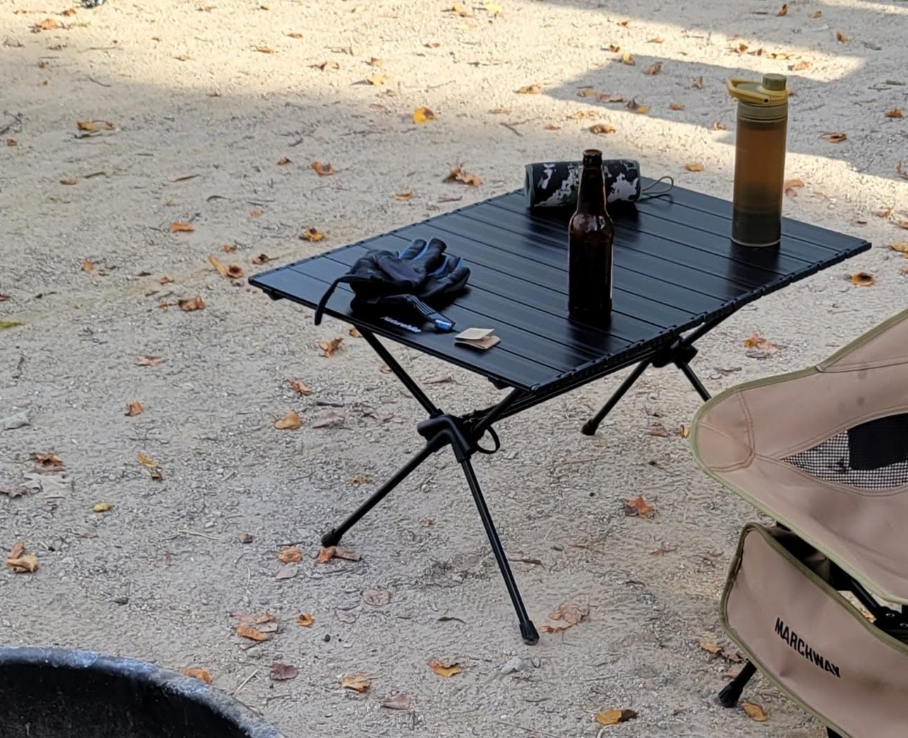 Naturehike FT11 Height Adjustable Camping Table, Ultralight Aluminum Roll Up Table with Carry Bag, Portable Backpacking Camp Table for Hiking Picnic Fishing Beach customer photo 1