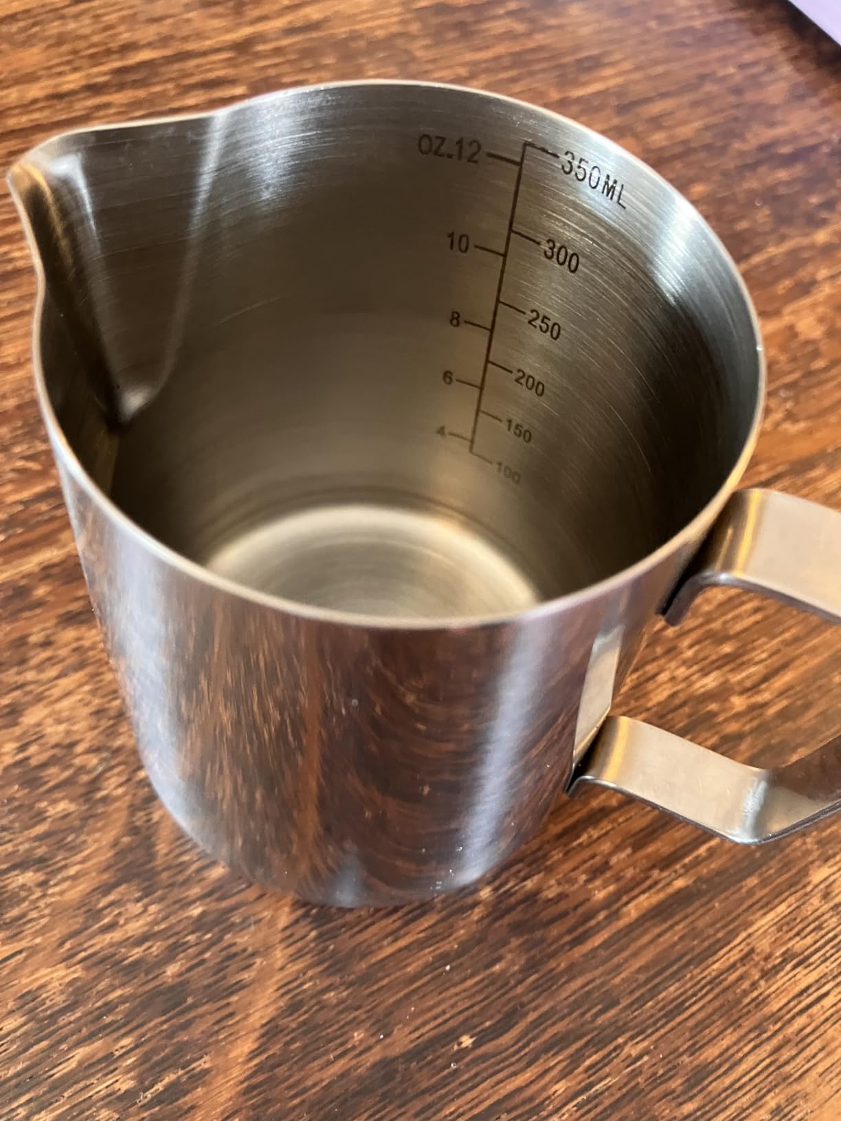 Amrules Milk Frothing Pitcher 12oz Frother Cup Barista Tools, Silver customer photo 1