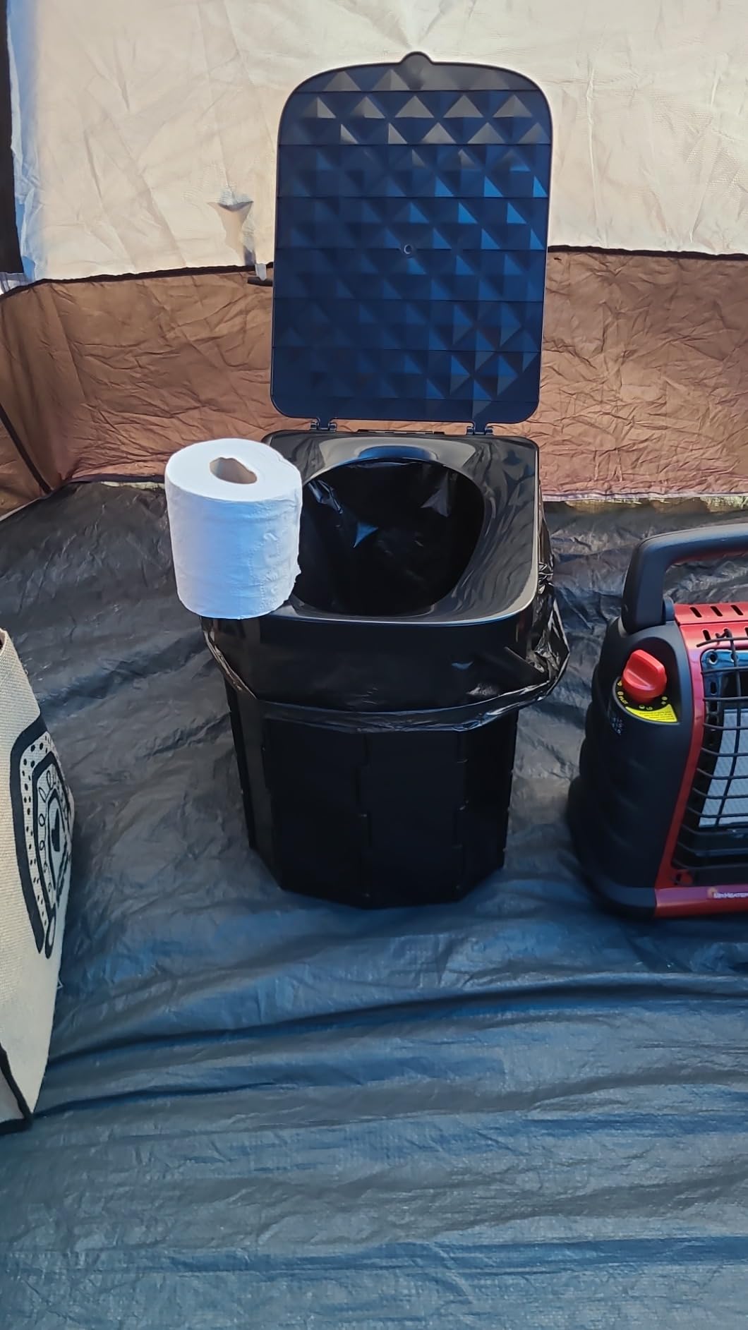 Hapoon XL Portable Toilet for Adults & Kids, Extra Large Camping Toilet customer photo 2