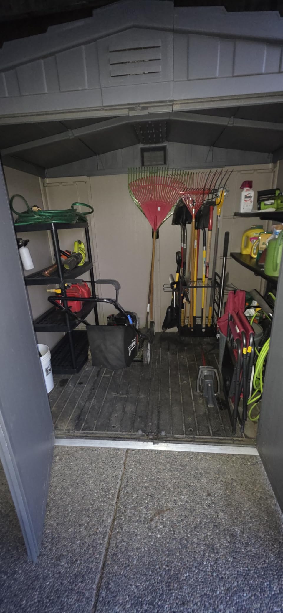 3 Tier Garden Tool Organizer, Garage Storage and Organization, Metal Yard Tools Storage up to 78 Tools, Heavy Duty Garden Tool Organizer for Garage, Yard, Patio, Shed, Indoors and Outdoors, Black customer photo 2