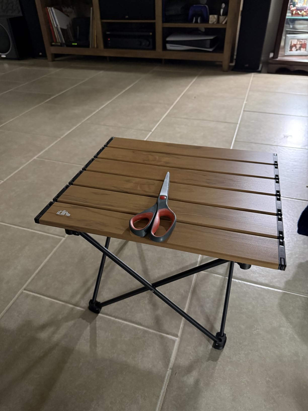 iClimb Ultralight Compact Camping Folding Table (Green - L) customer photo 2