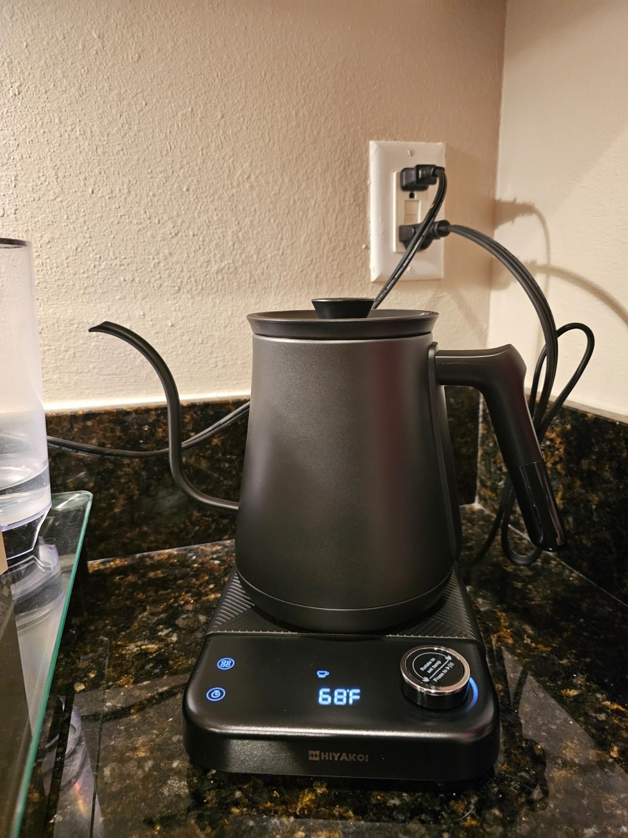 Gooseneck Electric Kettle HIYAKOI with ±1℉ Temperature Control, Pour Over Kettle for Coffee & Tea, 1200W Rapid Heating, Stainless Steel Water Boiler with 12H Keep Warm & Built-in Timer, 0.8L/27oz customer photo 1