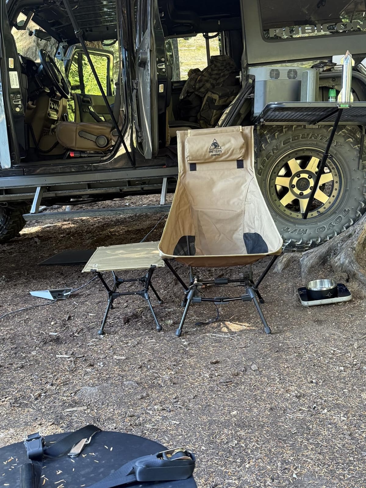 ONETIGRIS Dipper Camping Table, Lightweight Portable Folding Table with Mesh Storage Net, High/Low Options, Ideal for Camping, Hiking, Tailgating, Beach, Picnic, Travel, Backyard customer photo 1