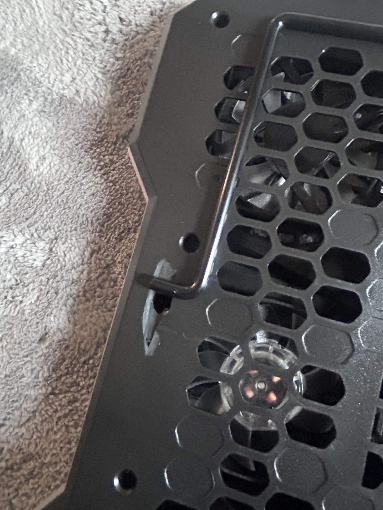 ChillCore Laptop Cooling Pad, RGB Lights Laptop Cooler 9 Fans for 15.6-19.3 Inch Laptops, Gaming Laptop Fan Cooling Pad with 8 Height Stands, 2 USB Ports - A21 Blue customer photo 2