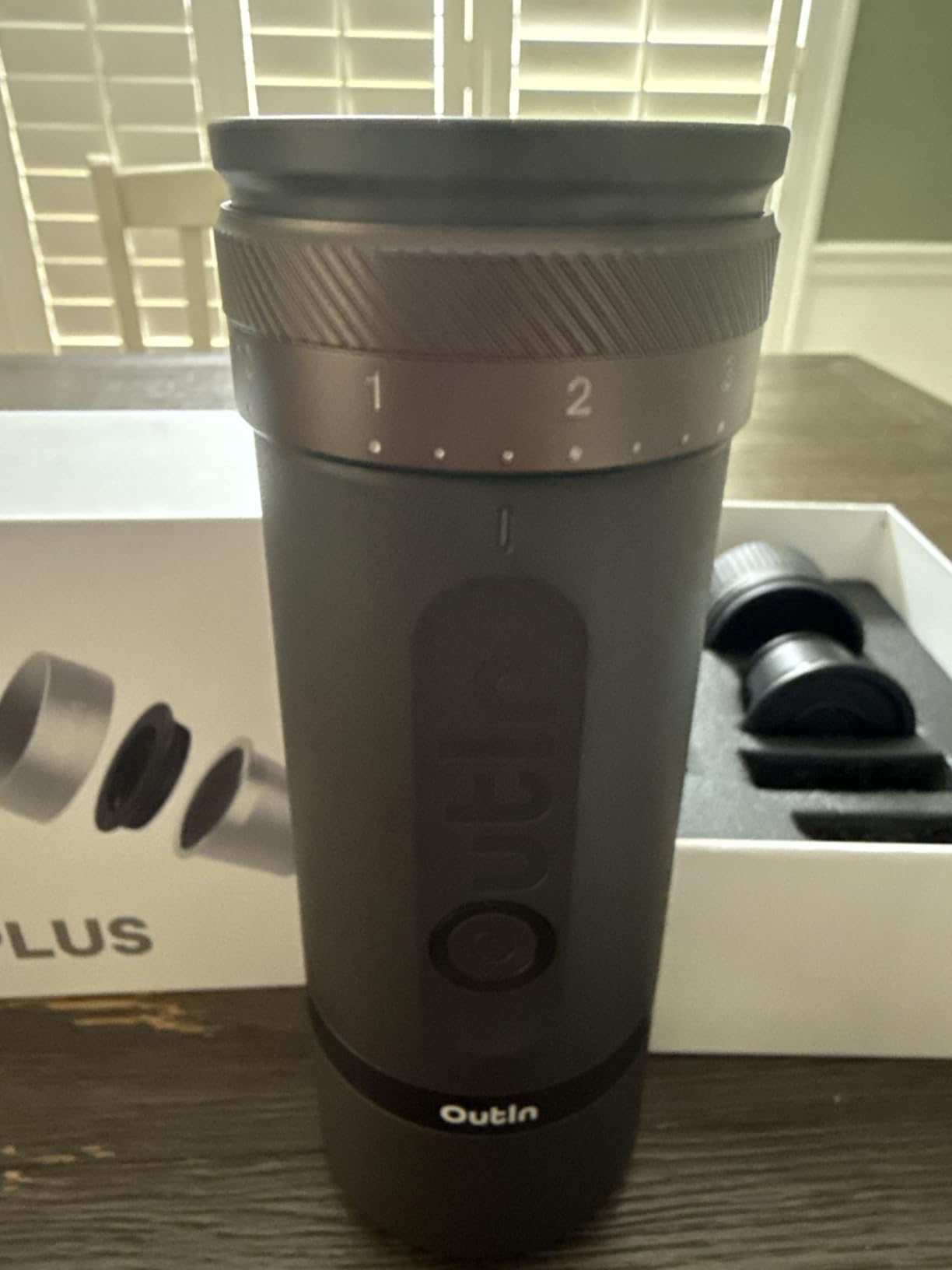 OutIn Fino Portable Electric Coffee Grinder with 28 Precise Grind Settings customer photo 2