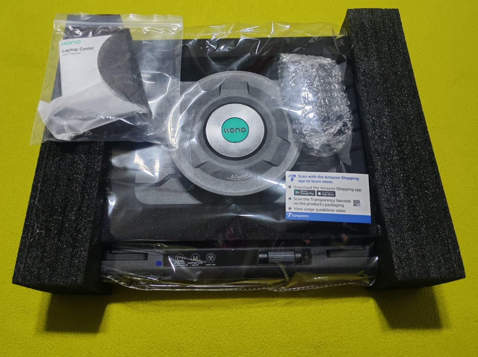 llano V12 Ultra Laptop Cooling Pad with Smart Software Control Laptop Fan customer photo 2