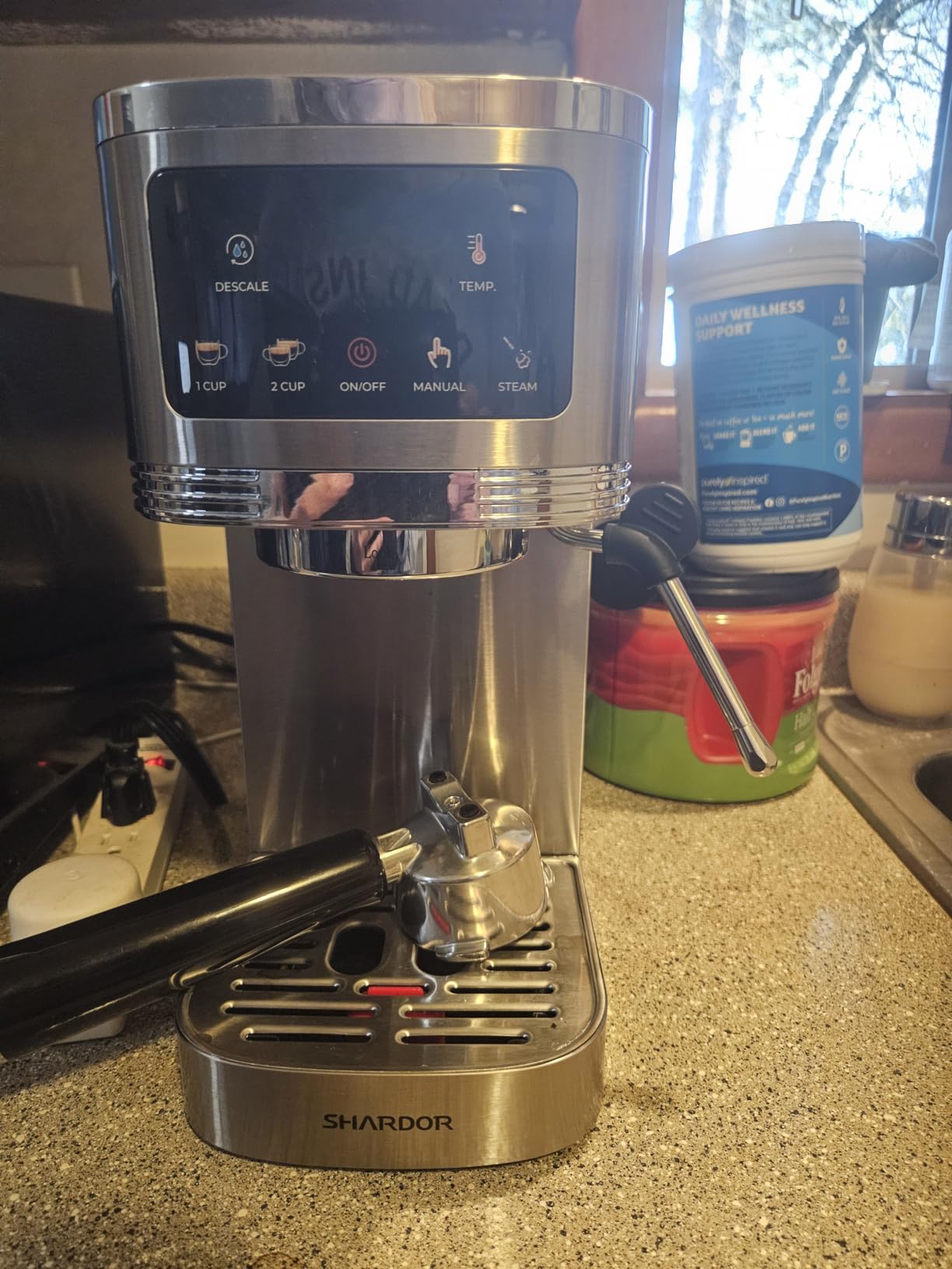 SHARDOR Espresso Machine 20 Bar, Professional Espresso Machine with Milk Frother and Touchscreen, Expresso Coffee Machines with Adjustable Temperature,for Cappuccino, Latte, Stainless Steel, Silver customer photo 1
