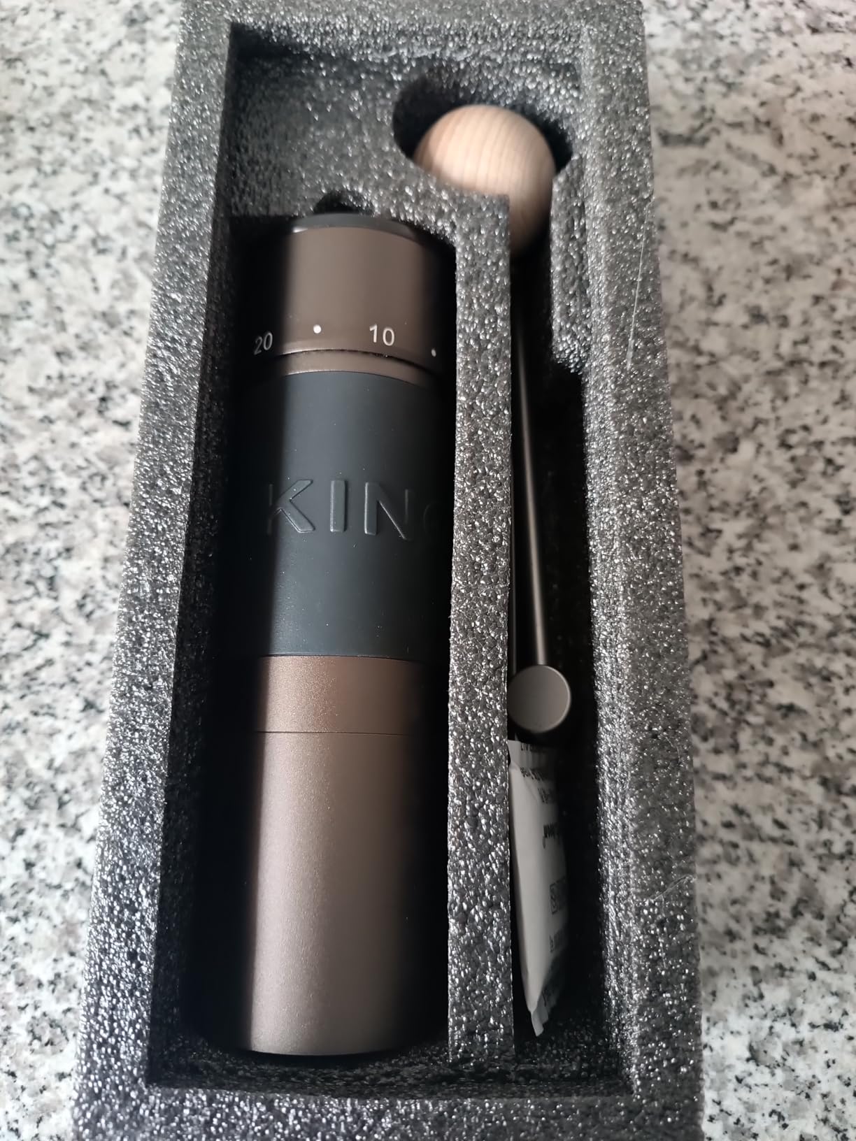 【Sliver】KINGrinder K6 Manual Coffee Grinder Straight Handle Stainless Burr customer photo 2