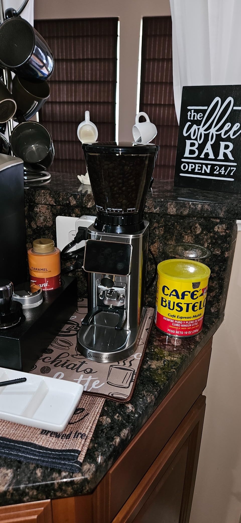 AMZCHEF 64mm Flat Burr Coffee Grinder, Espresso Grinder, 90 Grind Settings customer photo 2