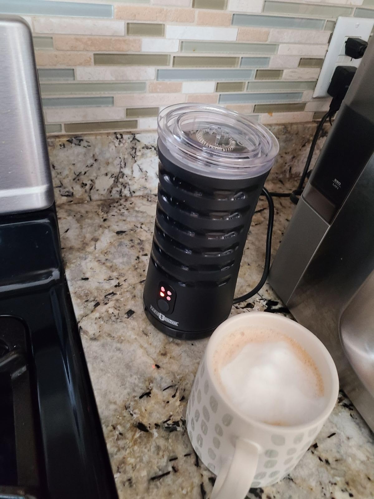PARIS RHÔNE Milk Frother, 4-in-1 Electric Automatic Milk Steamer customer photo 2